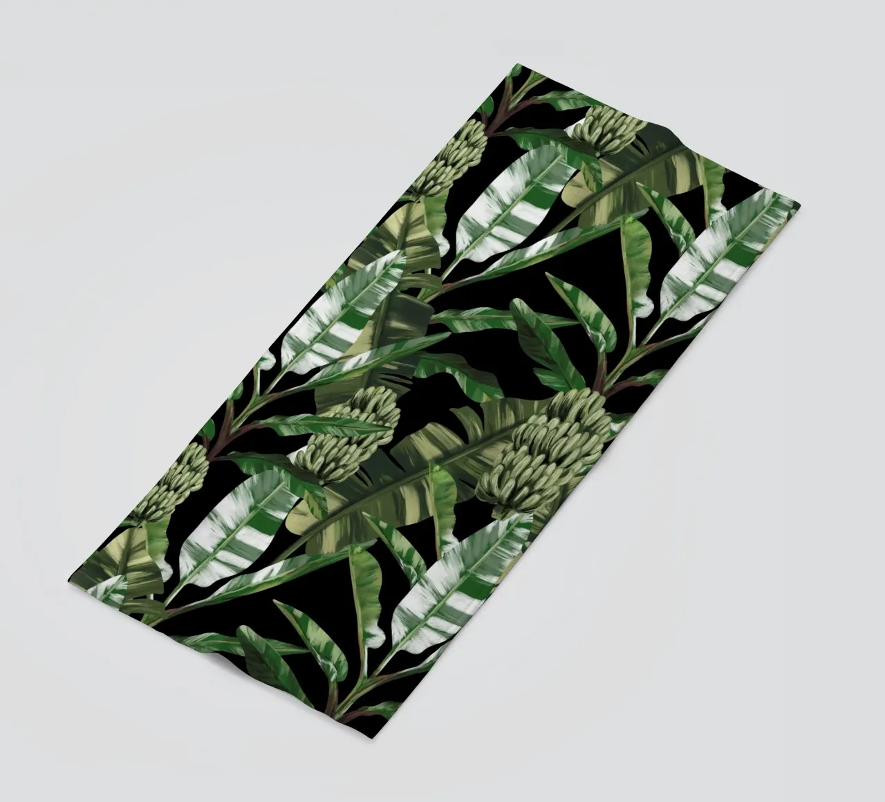 Tropical leaves Green Pattern telo mare da anisillustration