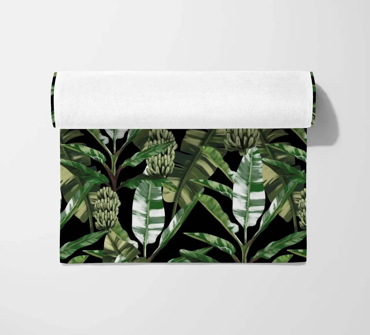 Tropical leaves Green Pattern telo mare da anisillustration