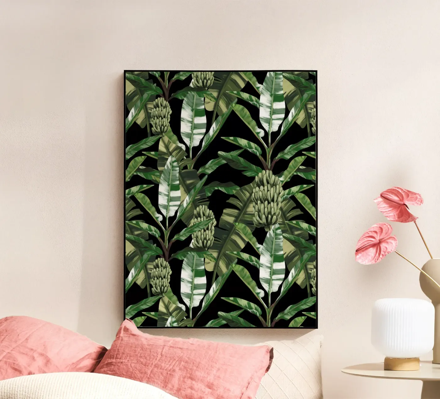 Tropical leaves Green Pattern plexiglass da anisillustration