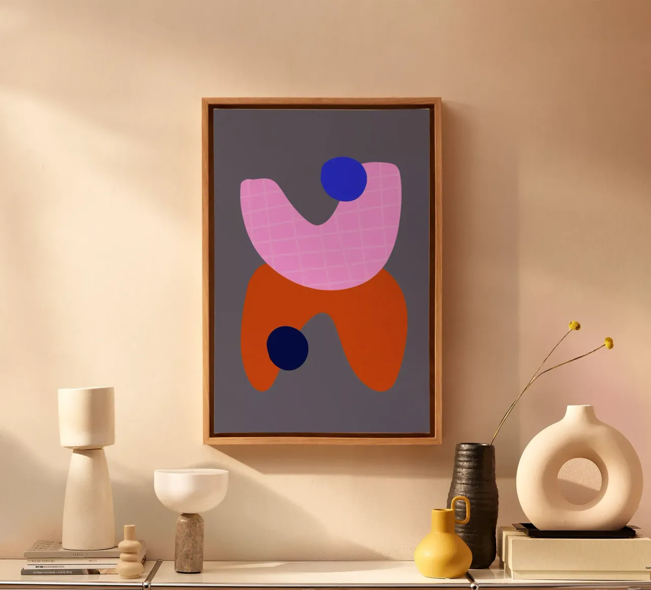 Shapes 8 tela con Cornice a cassetta da Studio Memb