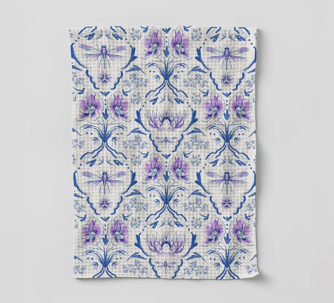 Bohemian Garden of Flowers and Dragonflies canovaccio da cucina da anisillustration