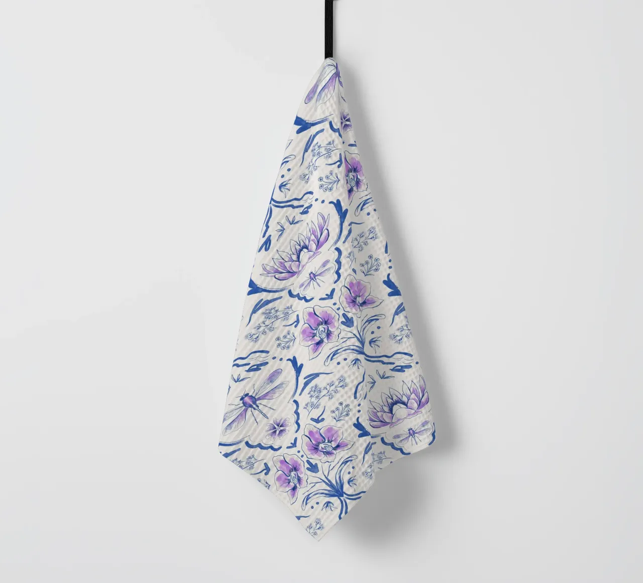 Bohemian Garden of Flowers and Dragonflies canovaccio da cucina da anisillustration