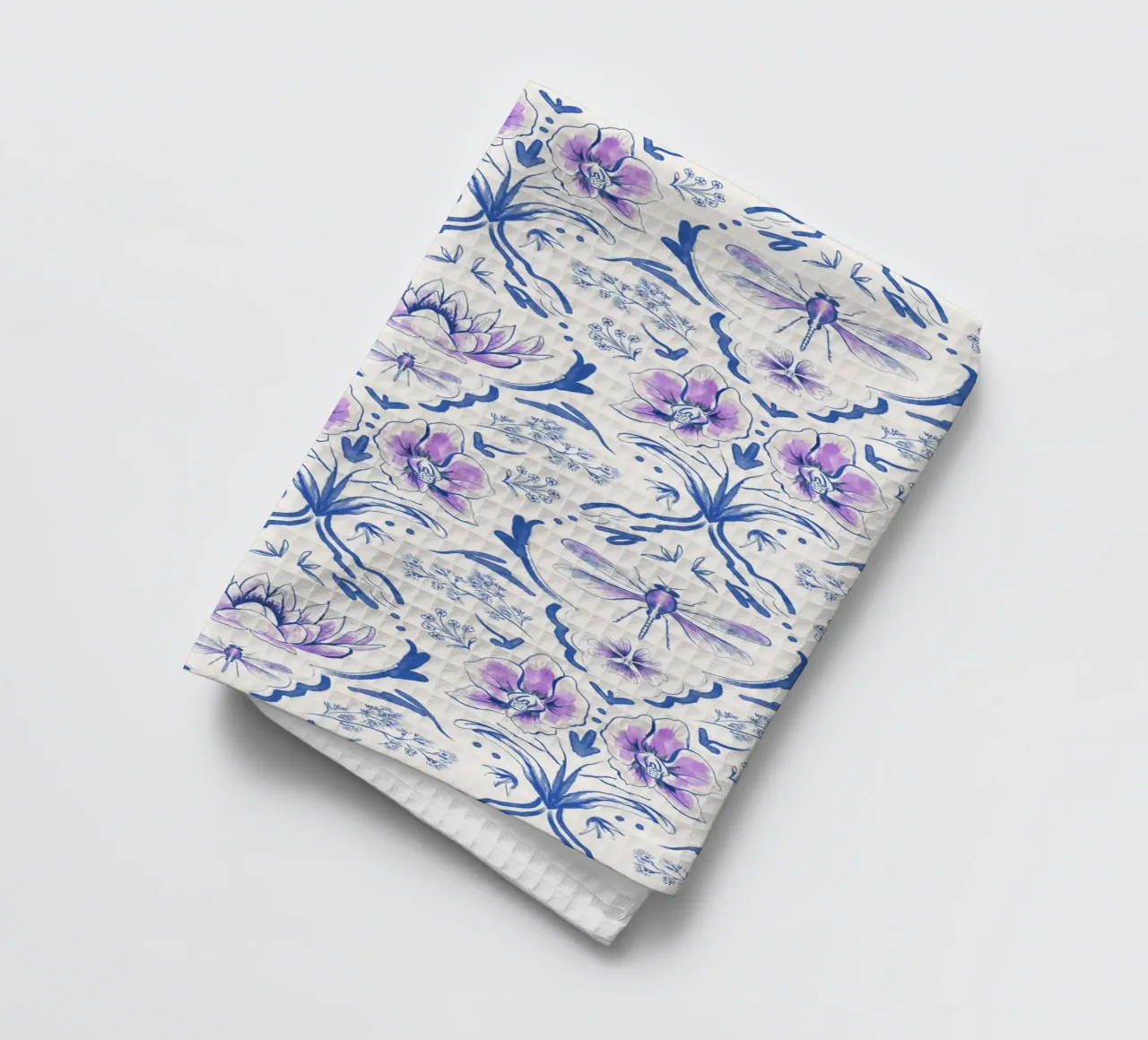 Bohemian Garden of Flowers and Dragonflies canovaccio da cucina da anisillustration