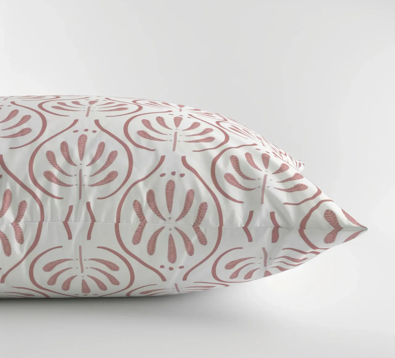 Boho Tiles Pink Pattern cuscino da anisillustration