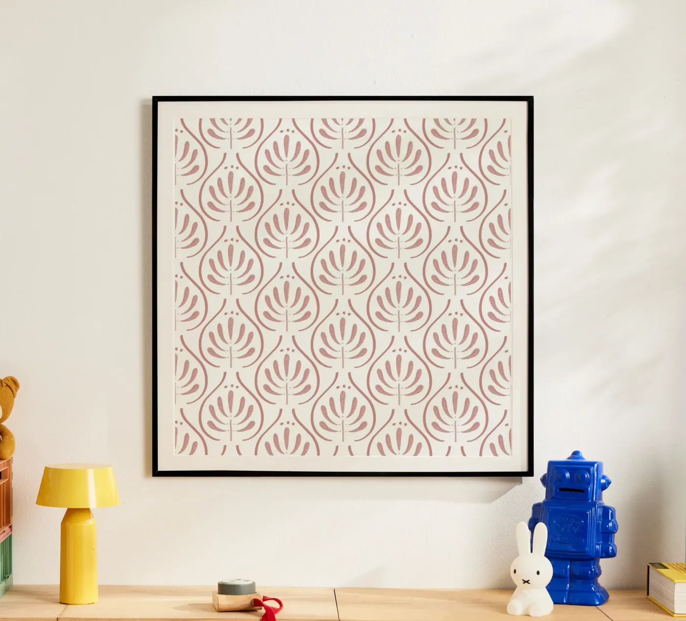Boho Tiles Pink Pattern Poster von anisillustration
