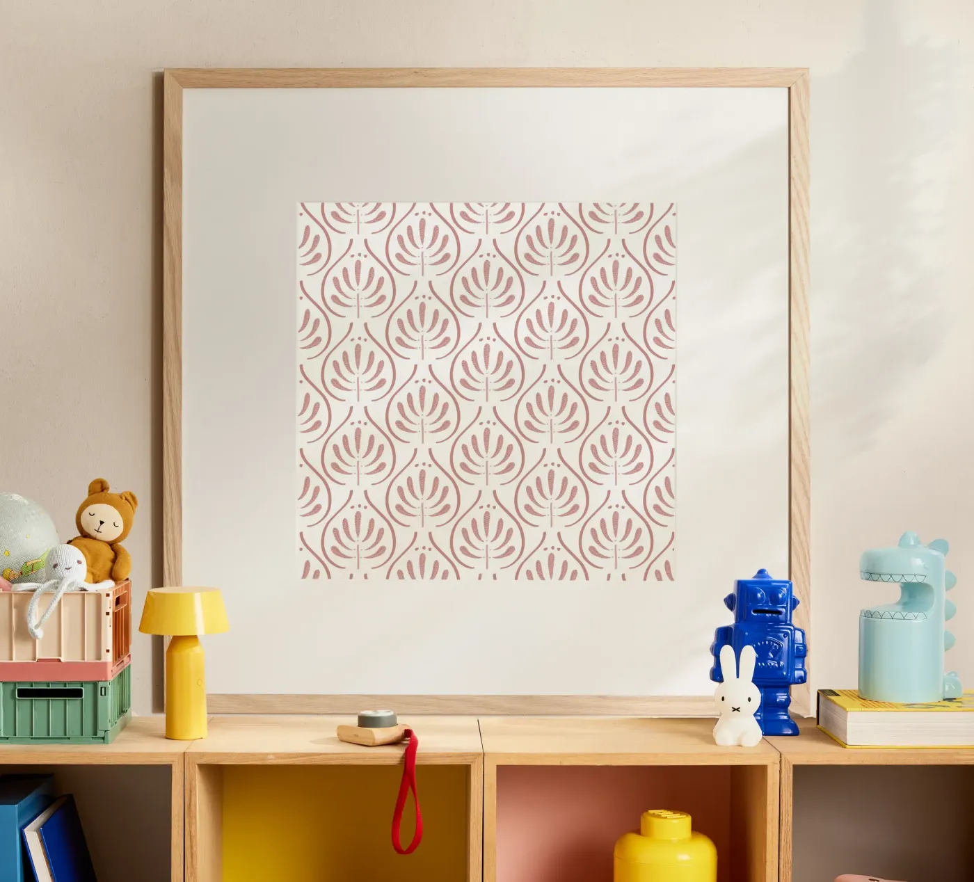 Boho Tiles Pink Pattern Poster von anisillustration