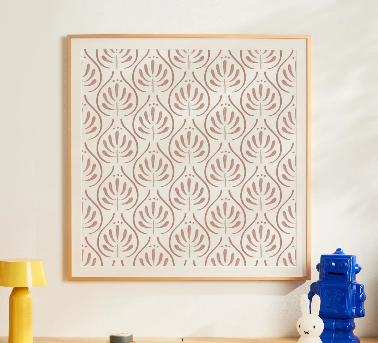 Boho Tiles Pink Pattern poster by anisillustration