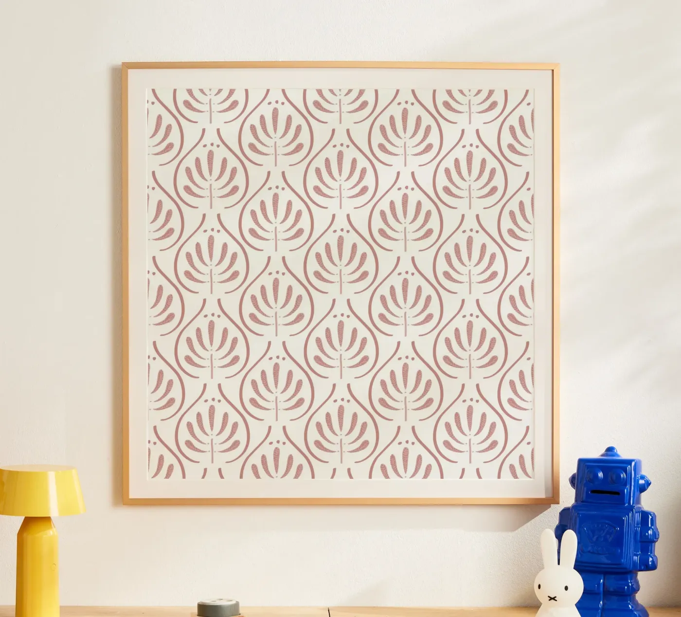 Boho Tiles Pink Pattern Poster von anisillustration