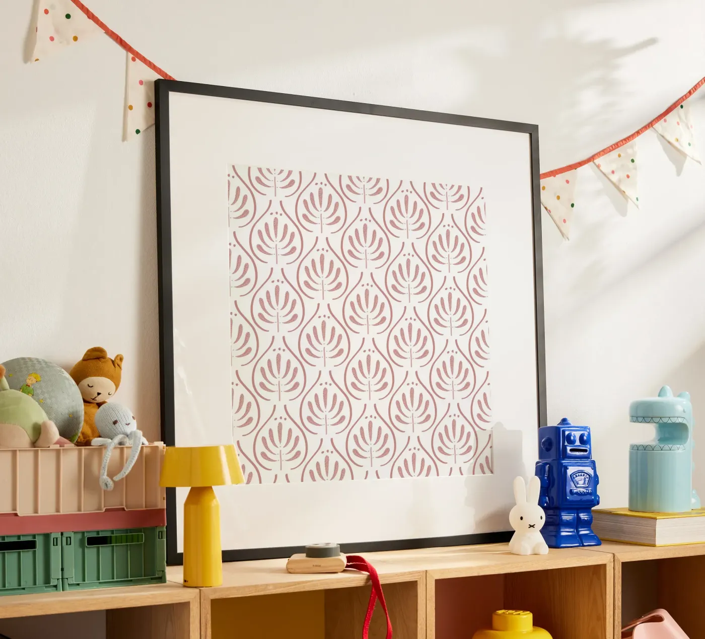 Boho Tiles Pink Pattern poster da anisillustration