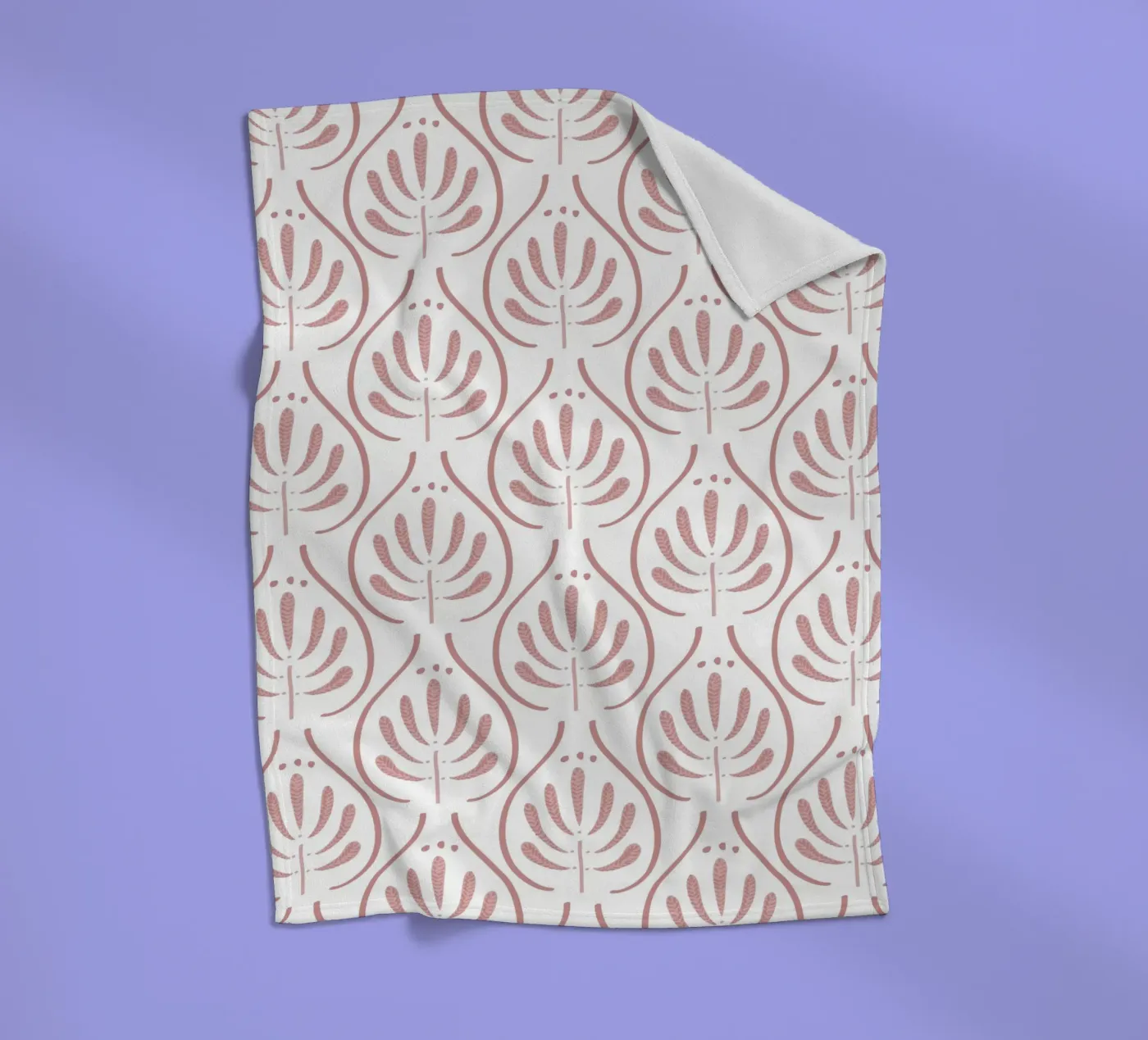 Boho Tiles Pink Pattern fleecedeken van anisillustration