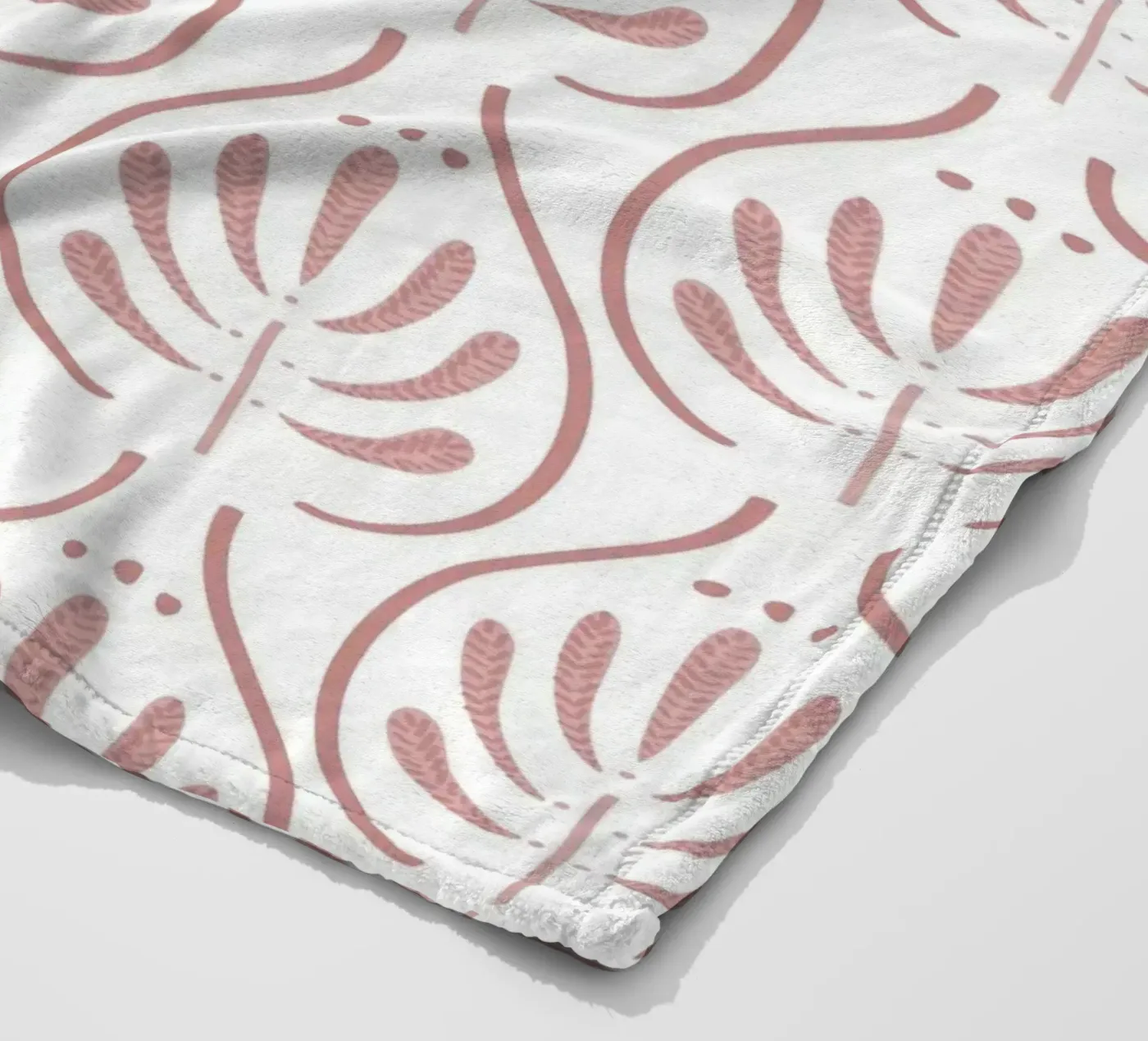 Boho Tiles Pink Pattern fleecedeken van anisillustration