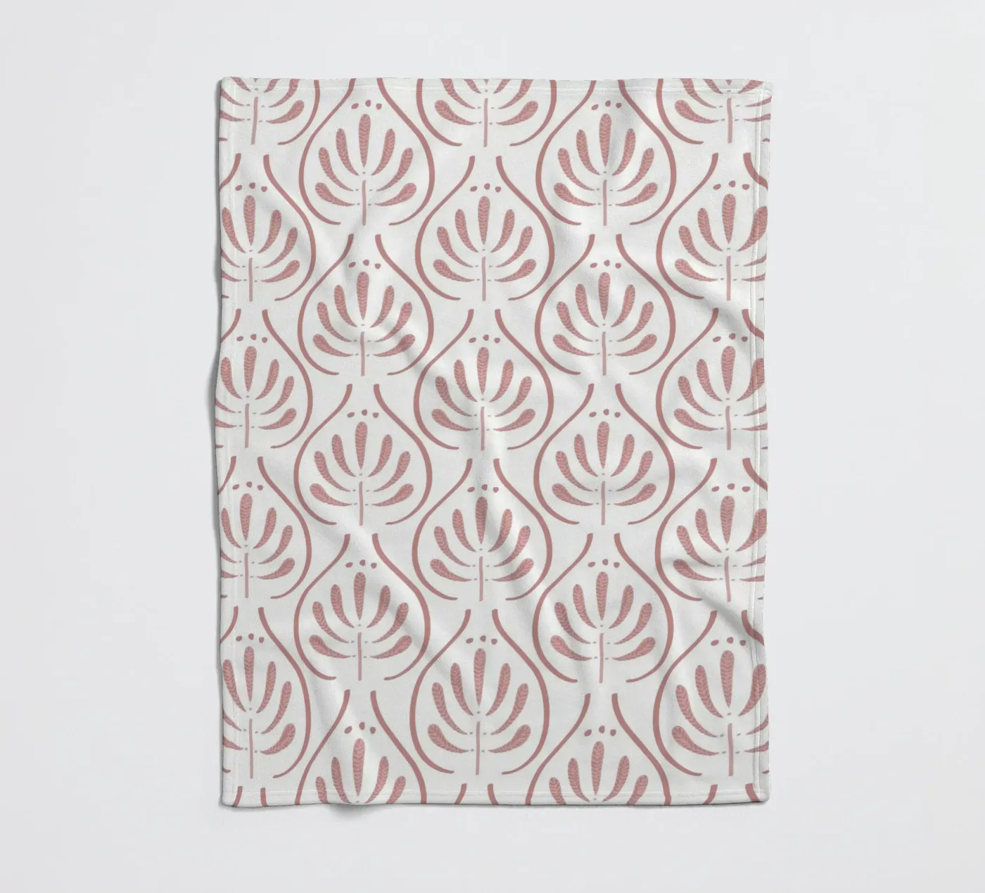 Boho Tiles Pink Pattern fleecedeken van anisillustration