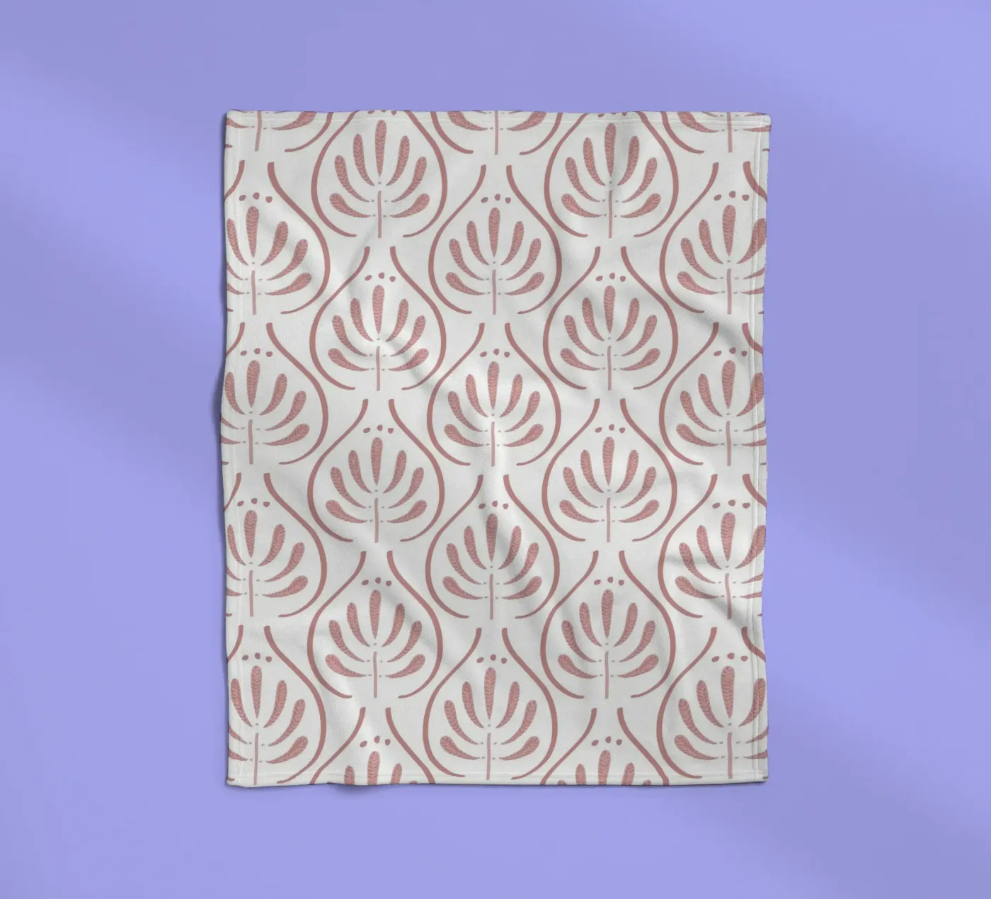 Boho Tiles Pink Pattern fleecedeken van anisillustration