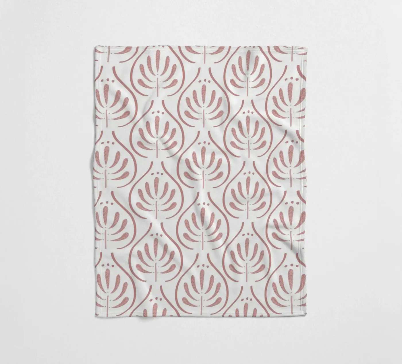Boho Tiles Pink Pattern fleecedeken van anisillustration