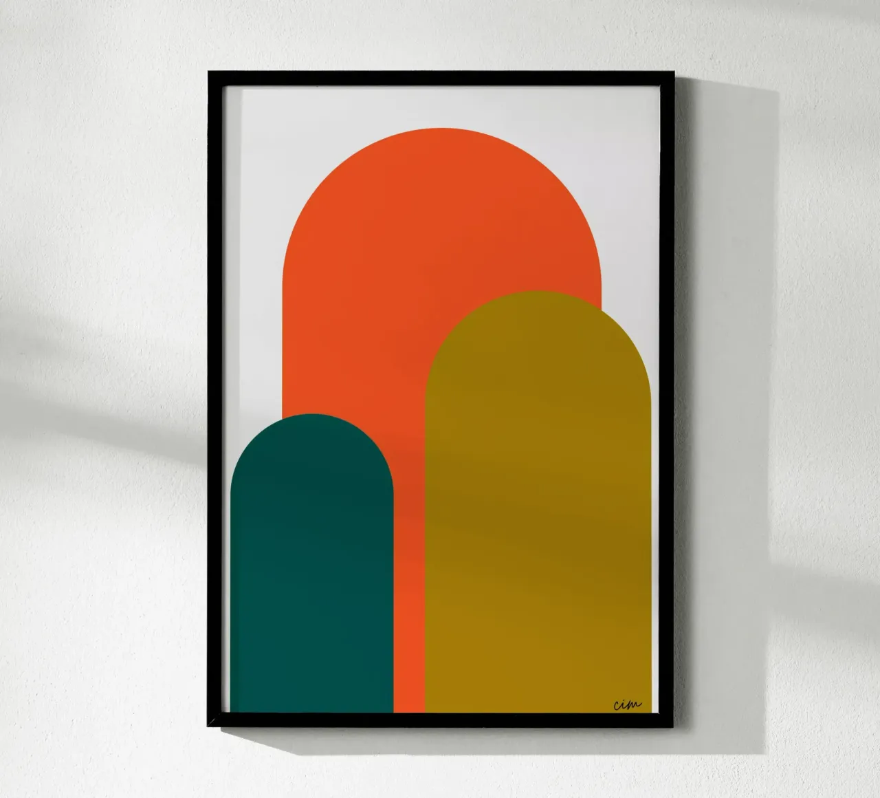 Arches graphiques poster with wooden frame by cim_art