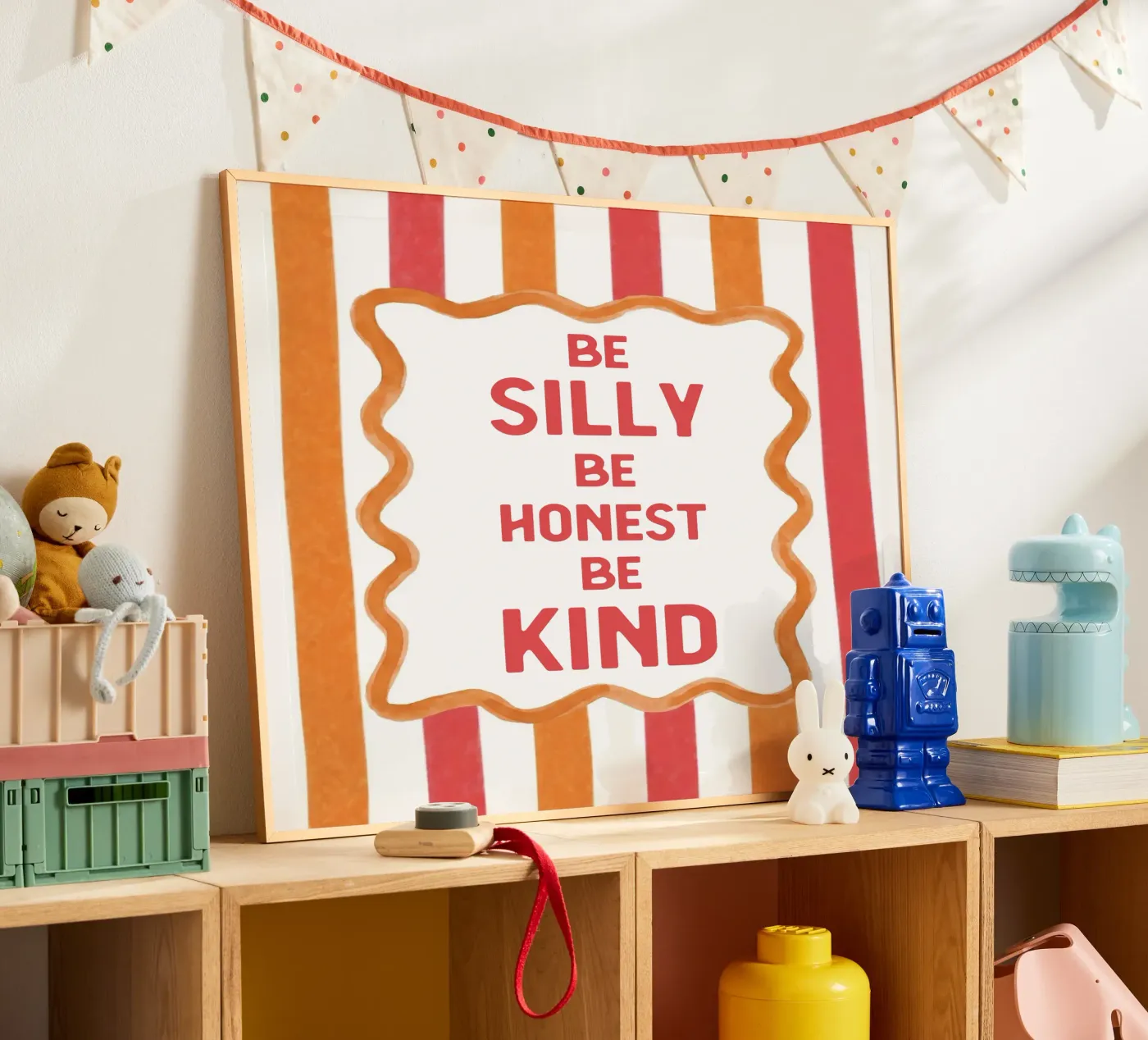 Sei albern, sei ehrlich, sei freundlich Poster von Happyfacespace