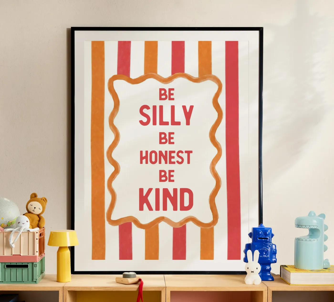 Sei albern, sei ehrlich, sei freundlich Poster von Happyfacespace