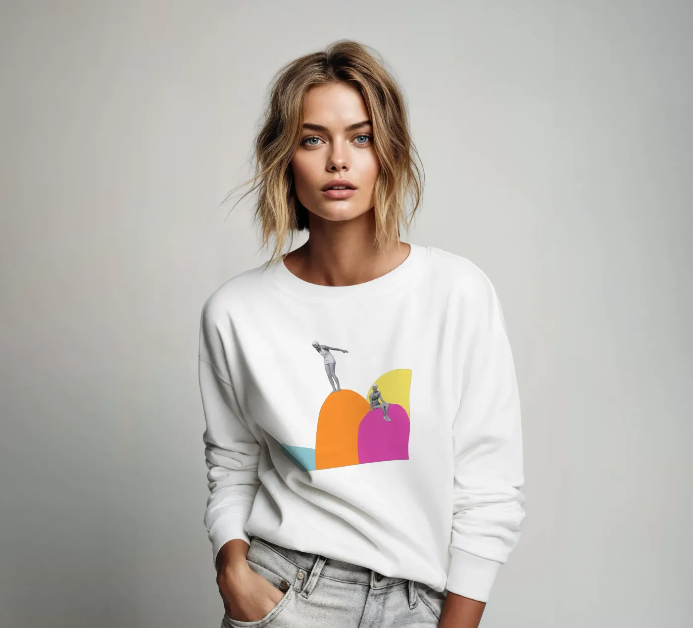 Cliff Diving sweatshirt by Cassia Beck Collage