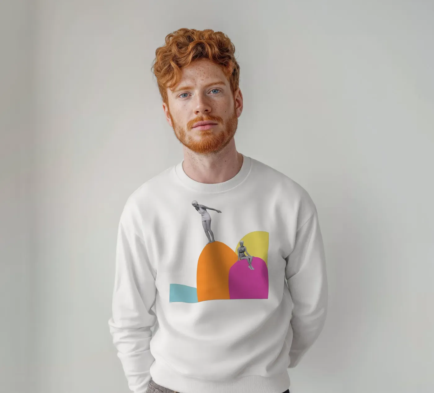 Cliff Diving sweatshirt by Cassia Beck Collage