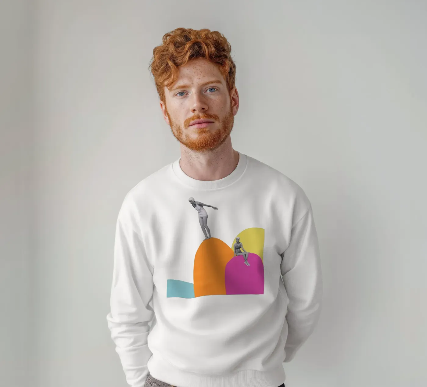 Cliff Diving sweatshirt by Cassia Beck Collage