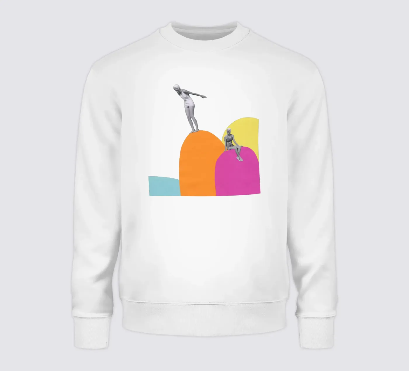 Cliff Diving sweatshirt by Cassia Beck Collage
