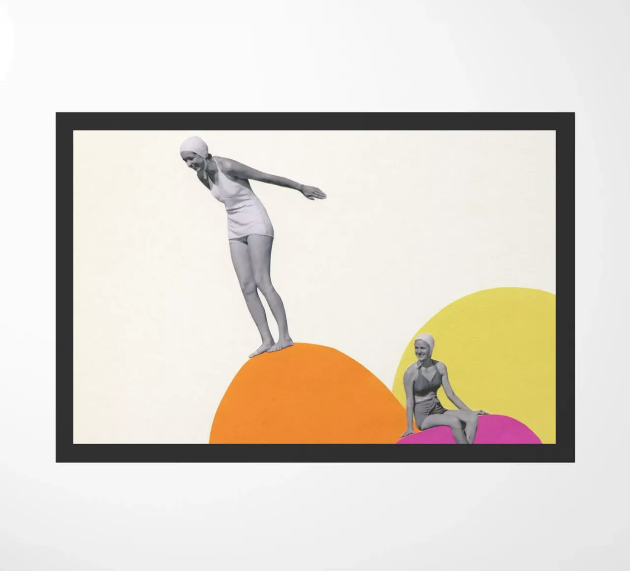 Cliff Diving doormat by Cassia Beck Collage