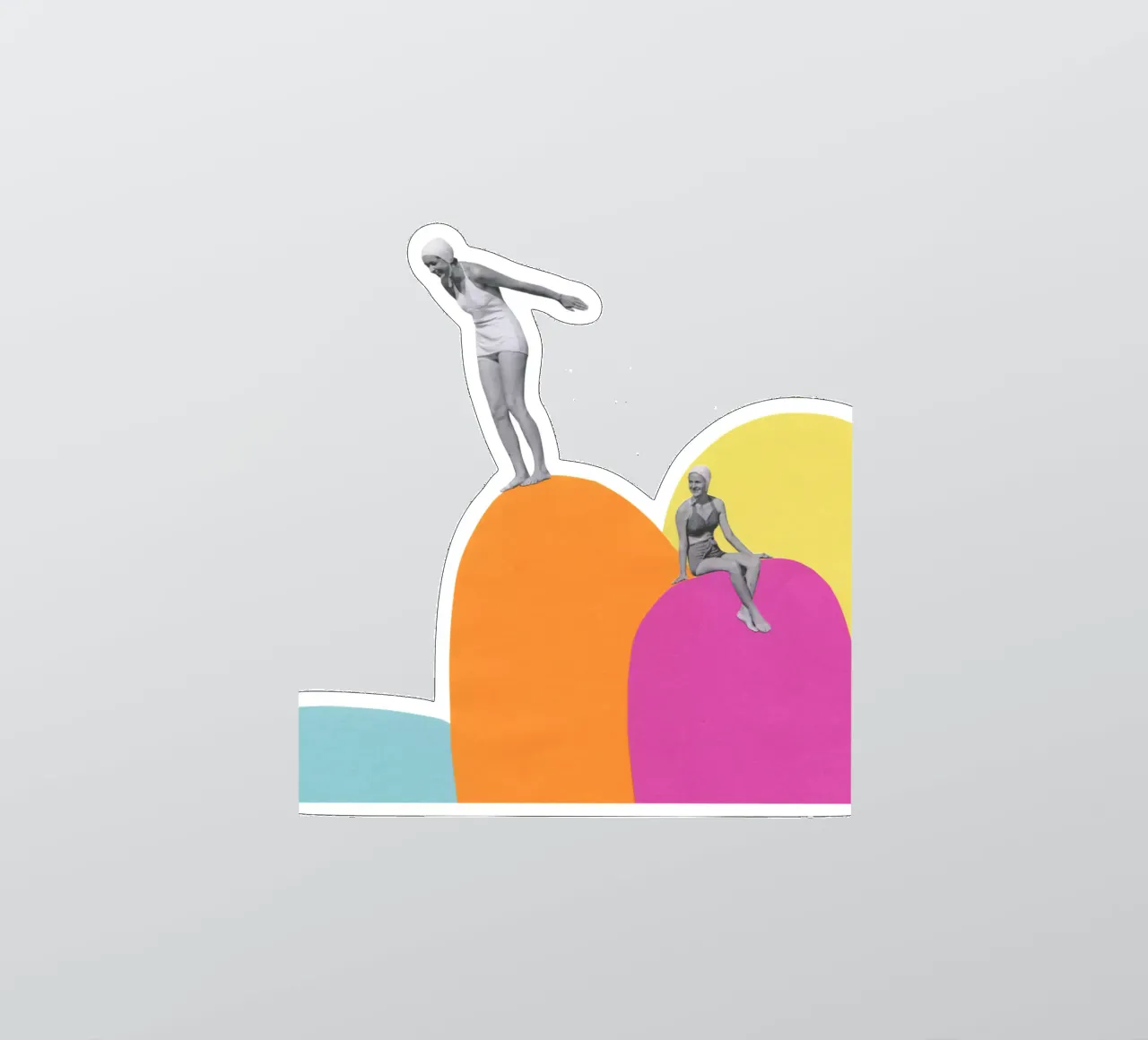 Cliff Diving sticker by Cassia Beck Collage