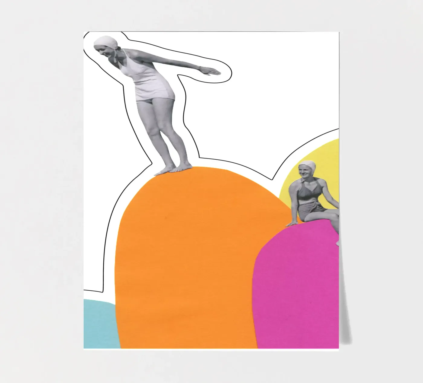 Cliff Diving sticker sheet by Cassia Beck Collage