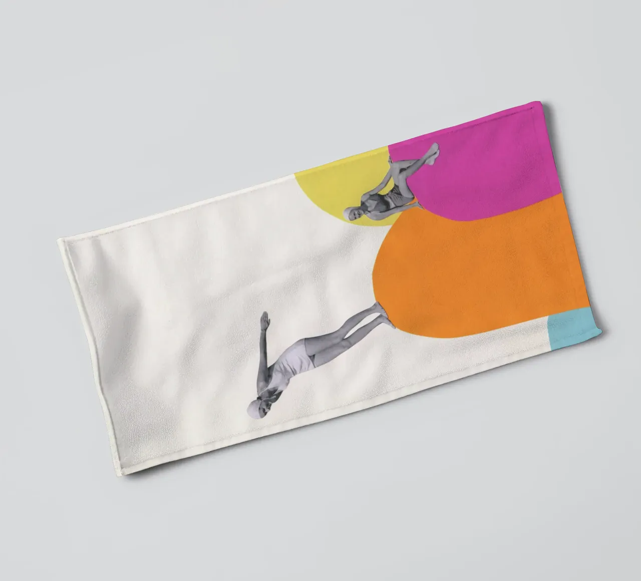 Cliff Diving towel by Cassia Beck Collage
