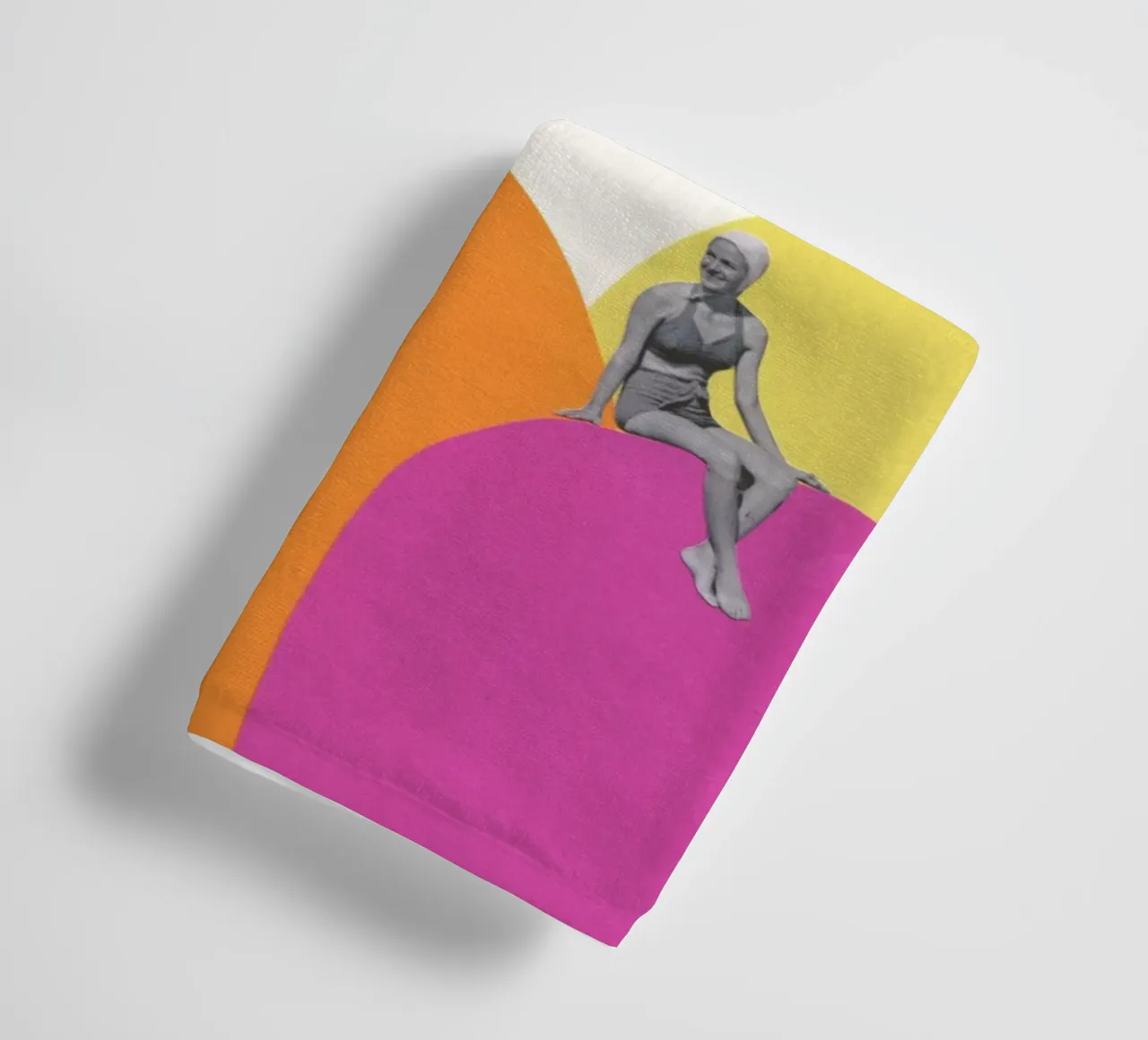 Cliff Diving towel by Cassia Beck Collage