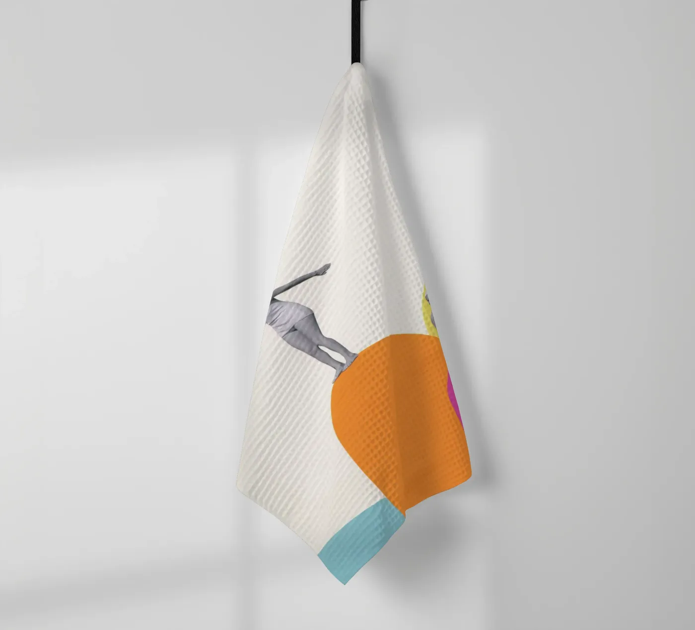 Cliff Diving tea towel by Cassia Beck Collage