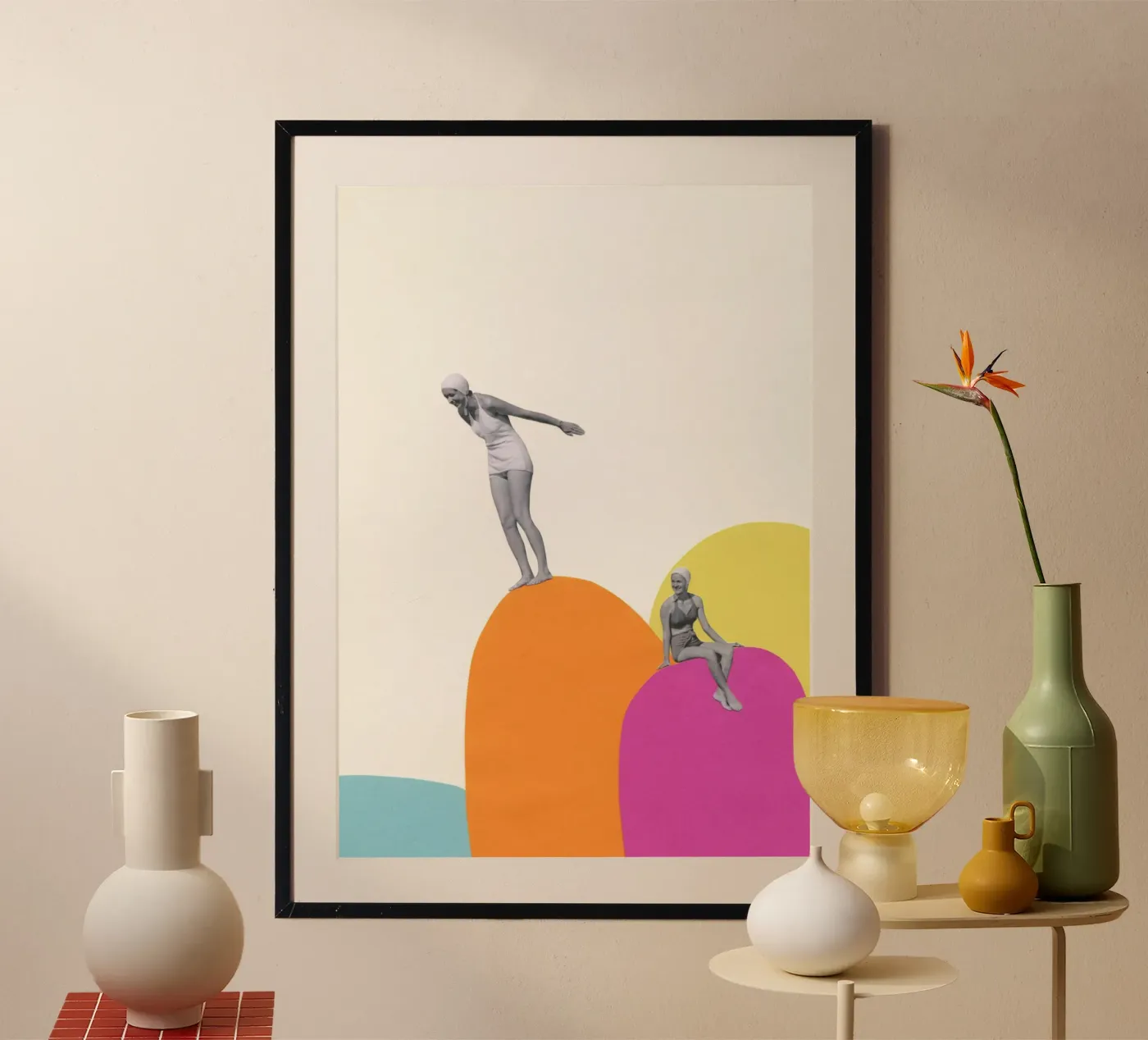 Cliff Diving poster by Cassia Beck Collage