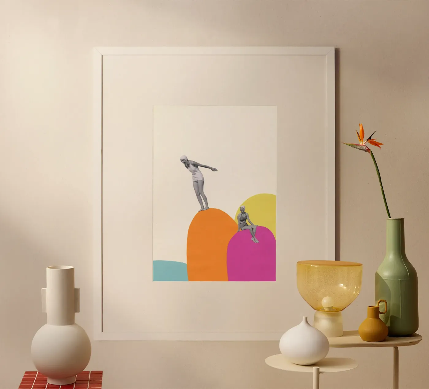 Klippenspringen Poster von Cassia Beck Collage