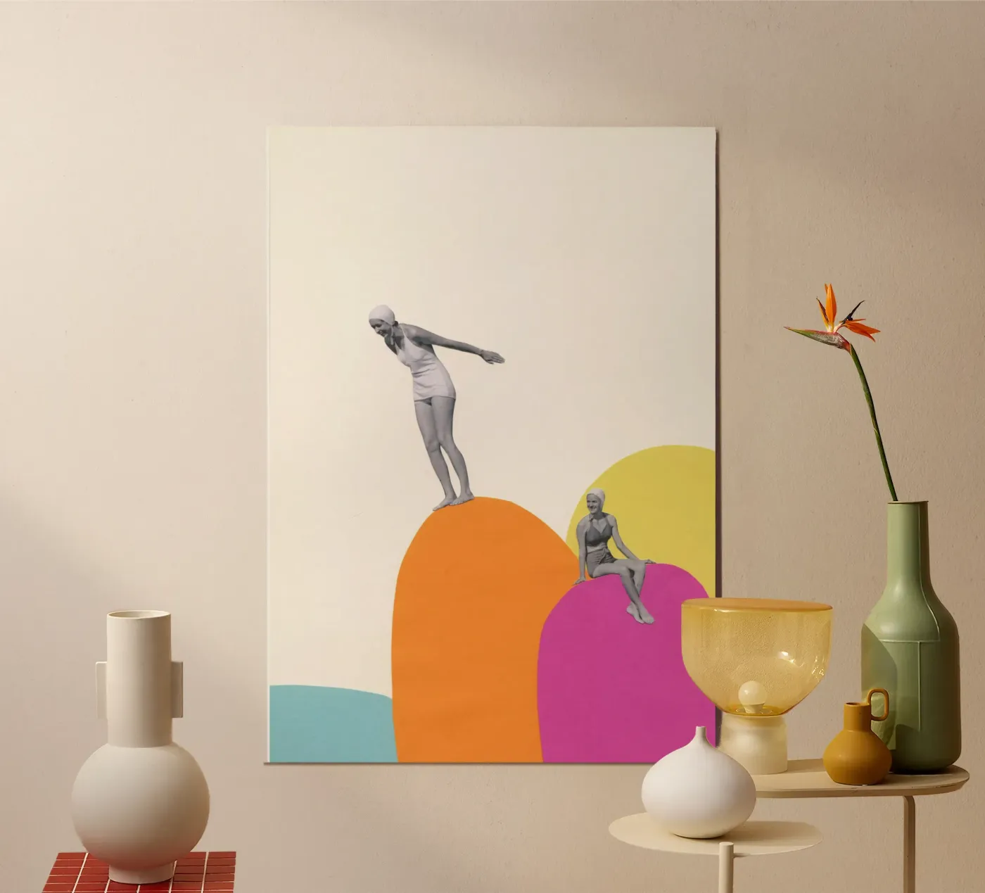 Klippenspringen Poster von Cassia Beck Collage