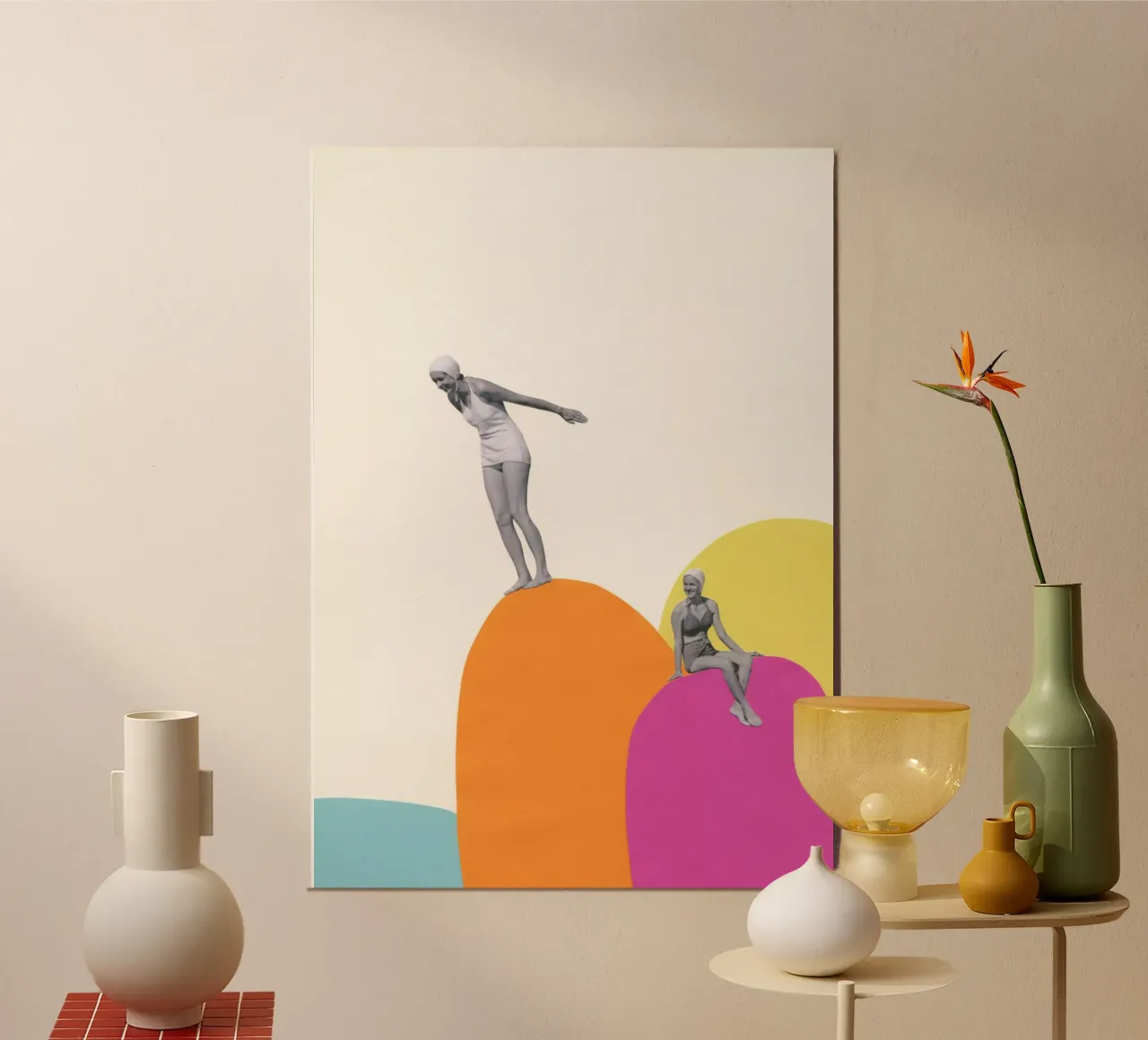 Cliff Diving poster by Cassia Beck Collage