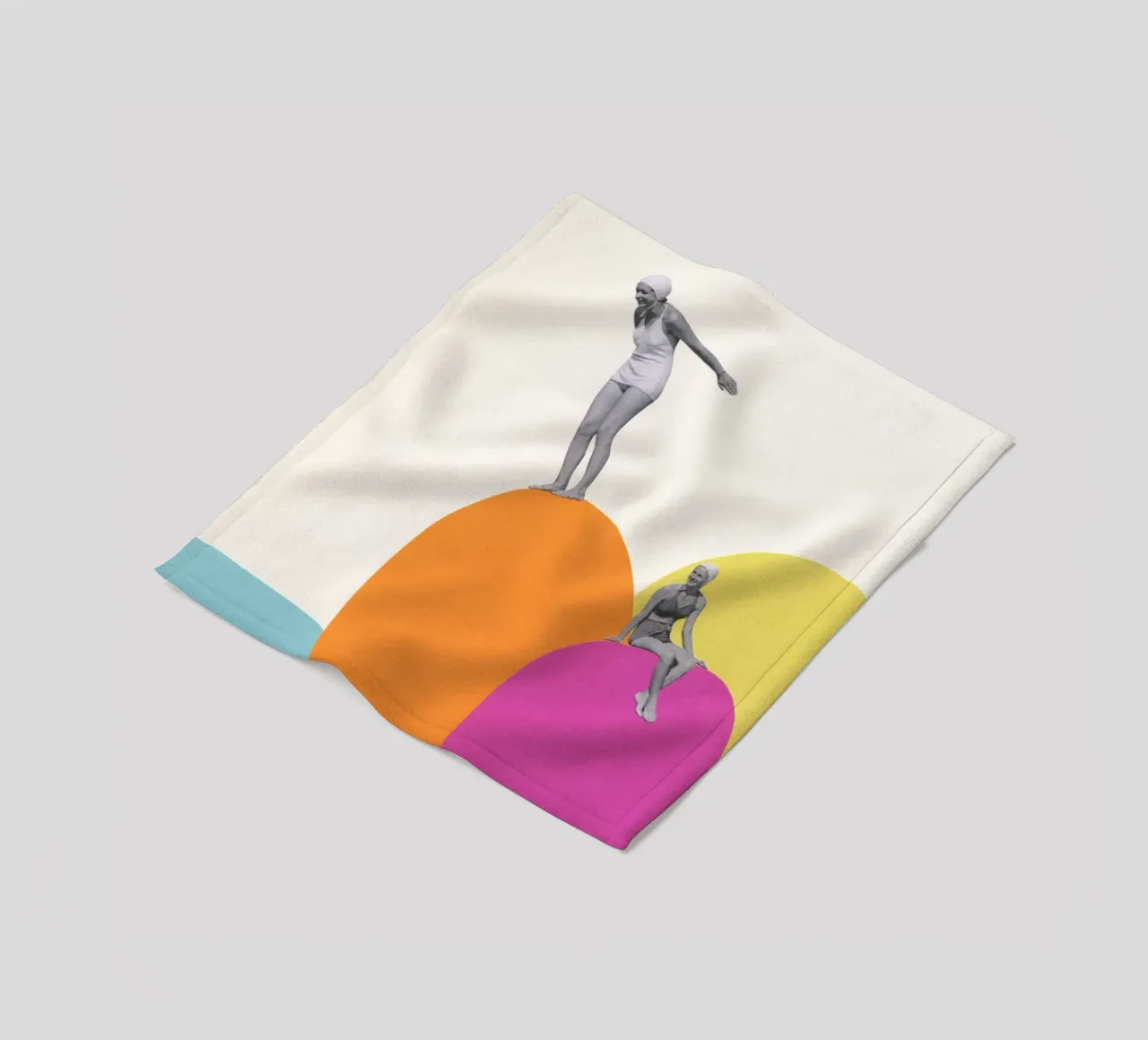 Cliff Diving Fleecedecke von Cassia Beck Collage