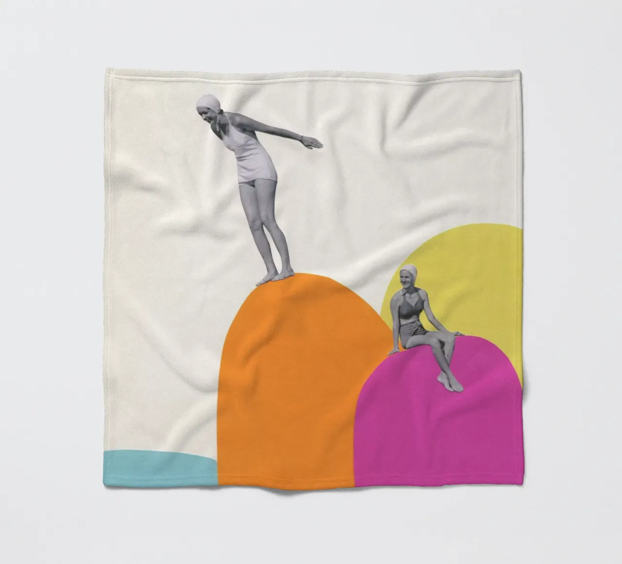 Cliff Diving Fleecedecke von Cassia Beck Collage