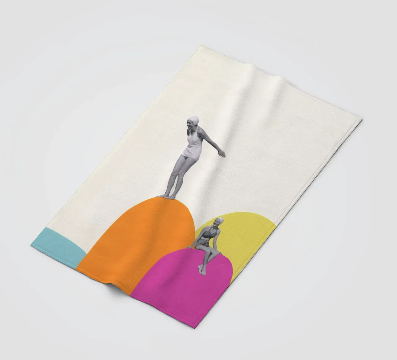 Cliff Diving Fleecedecke von Cassia Beck Collage