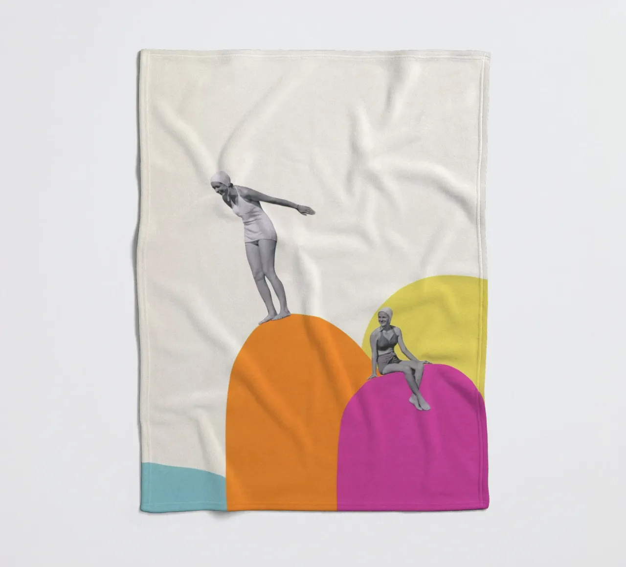 Cliff Diving Fleecedecke von Cassia Beck Collage