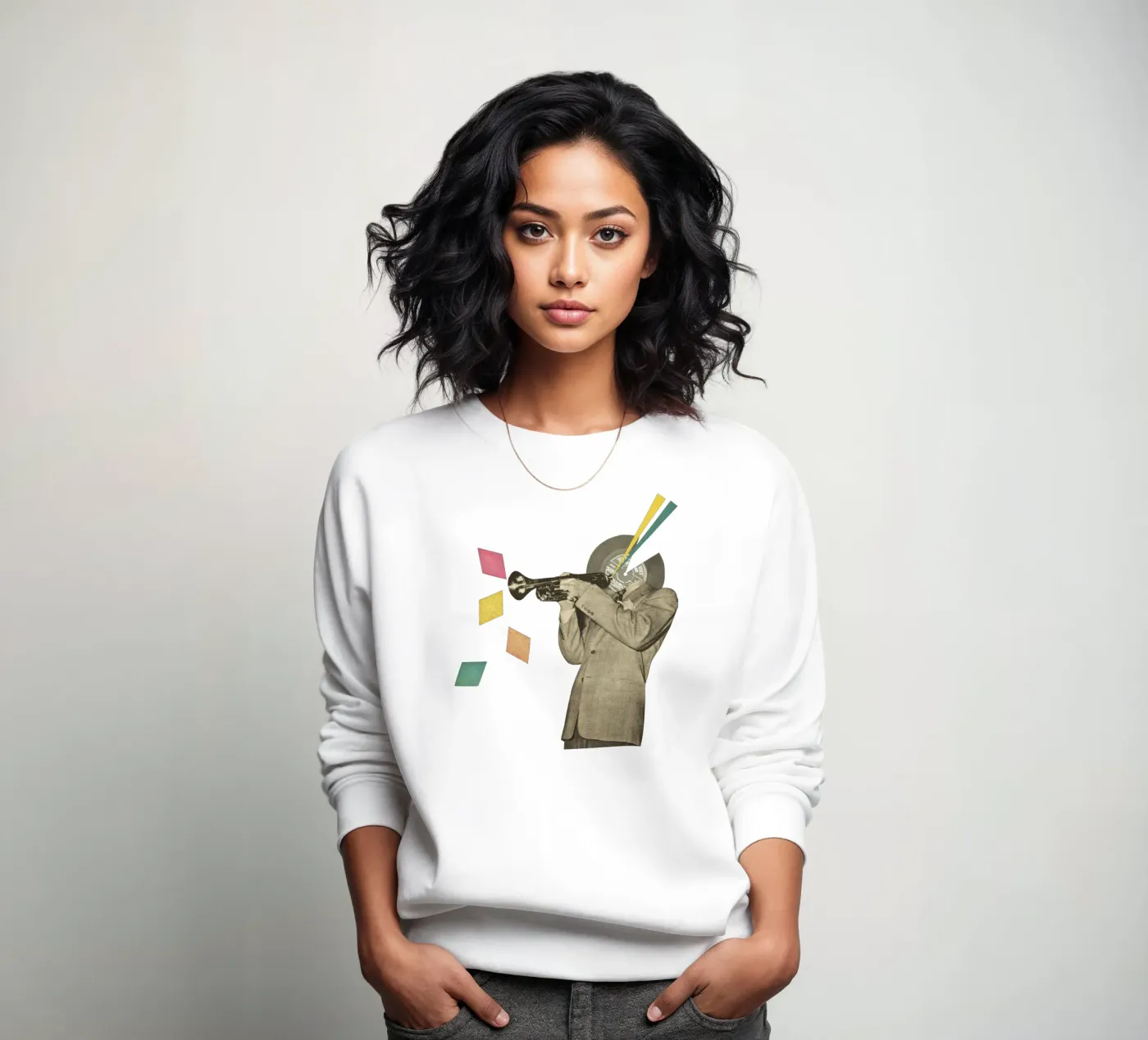 Blue Note felpa da Cassia Beck Collage