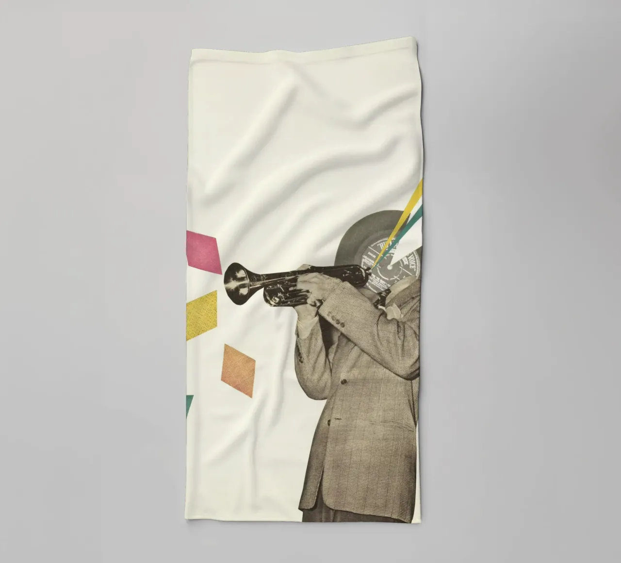Blue Note towel by Cassia Beck Collage
