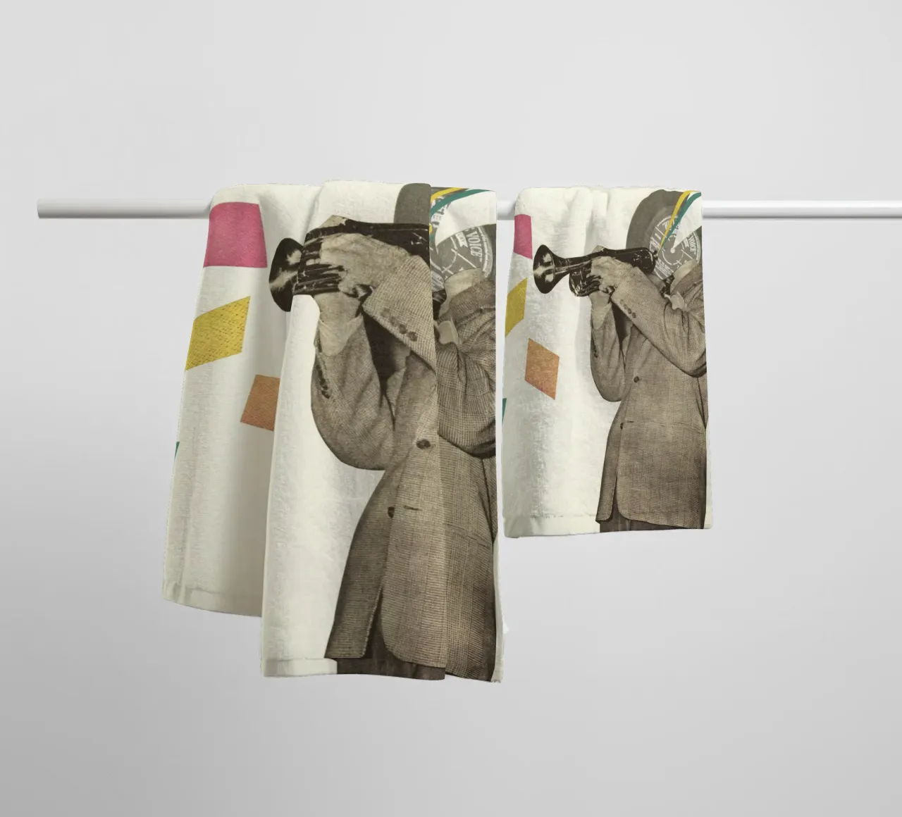 Blue Note towel by Cassia Beck Collage