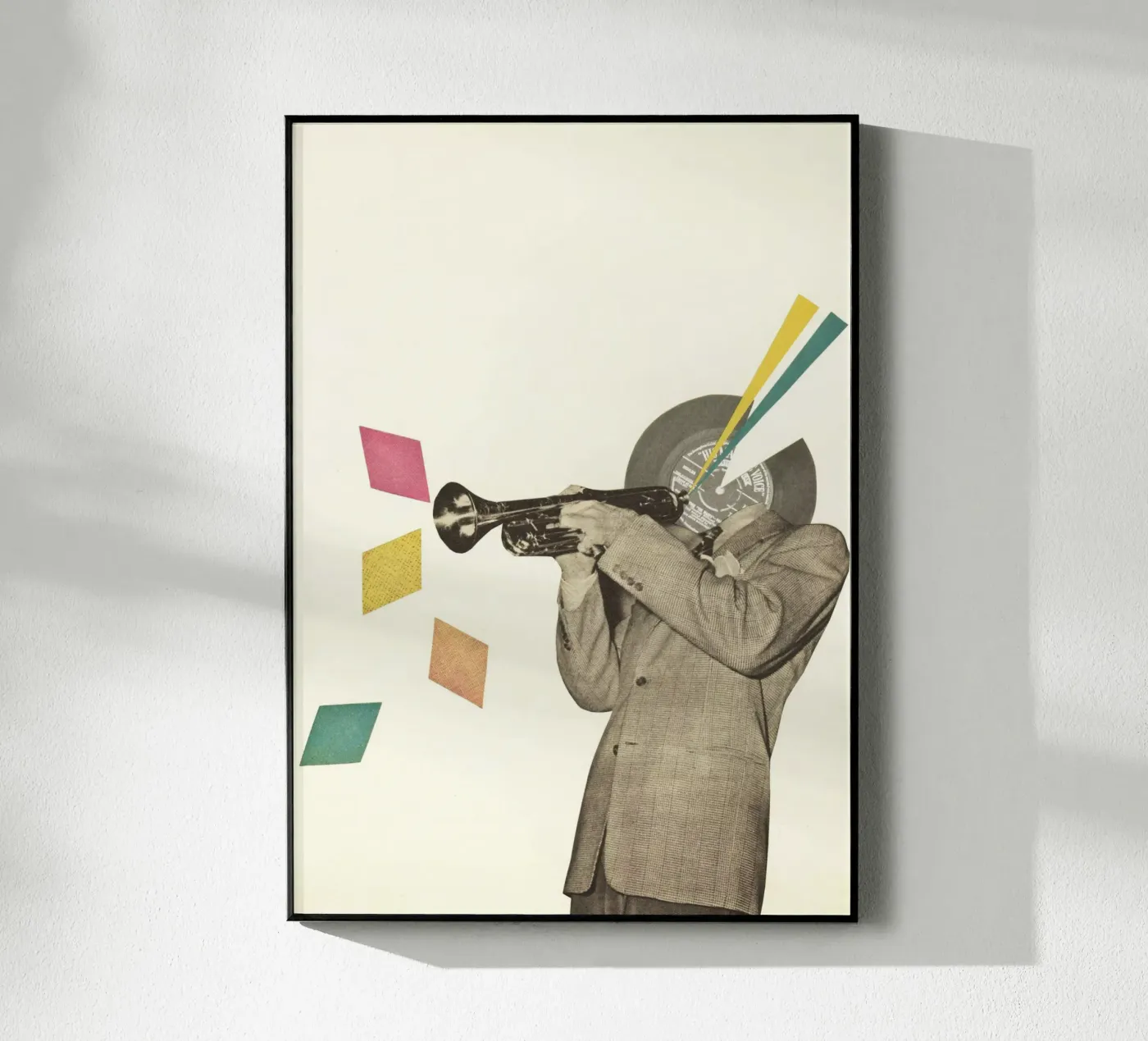 Blue Note Acryl-Glas von Cassia Beck Collage