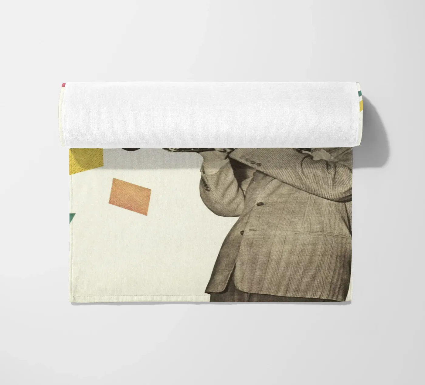 Blue Note beach towel by Cassia Beck Collage