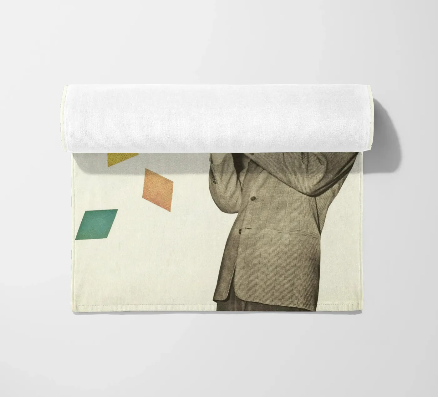 Blue Note beach towel by Cassia Beck Collage