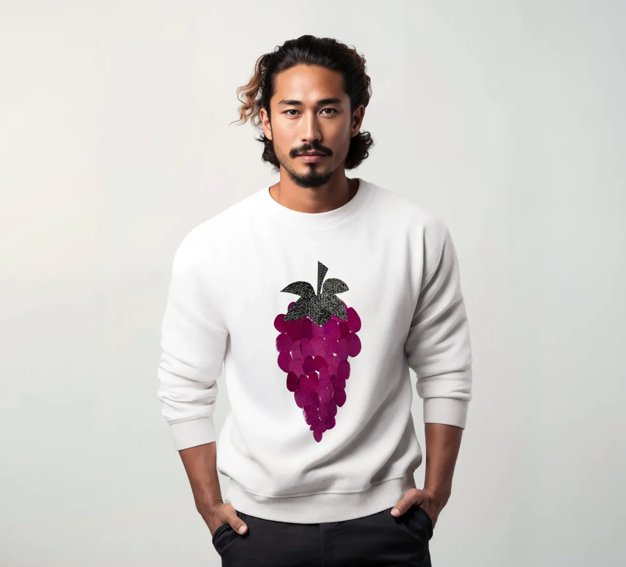 Grapes Sweatshirt von Cassia Beck Collage