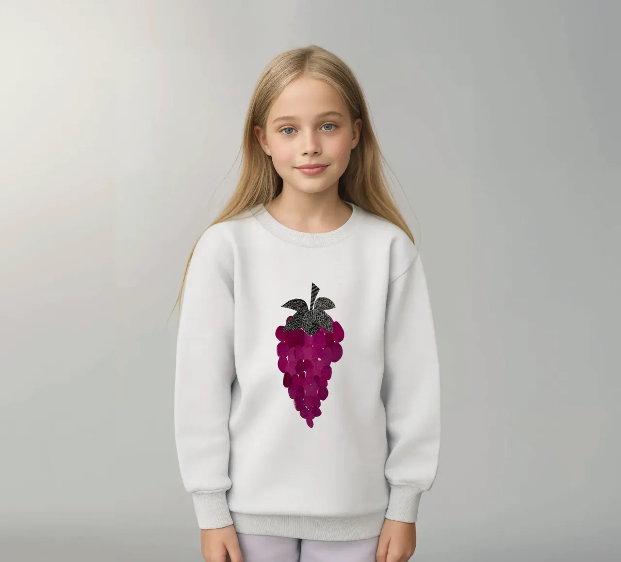 Grapes Kinder Sweatshirt von Cassia Beck Collage