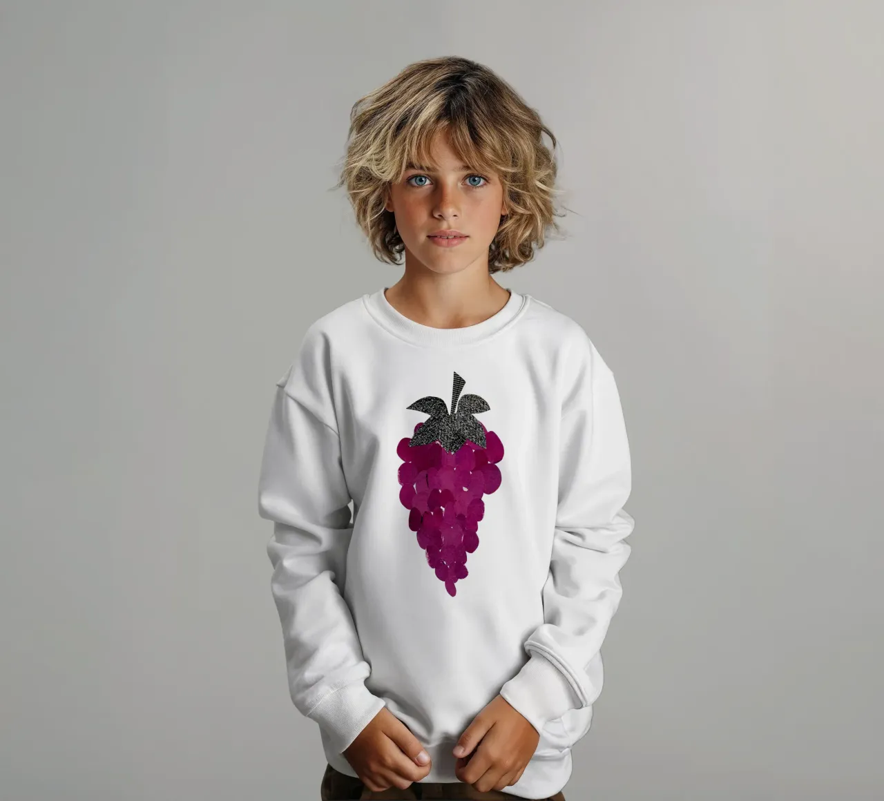 Grapes Kinder Sweatshirt von Cassia Beck Collage