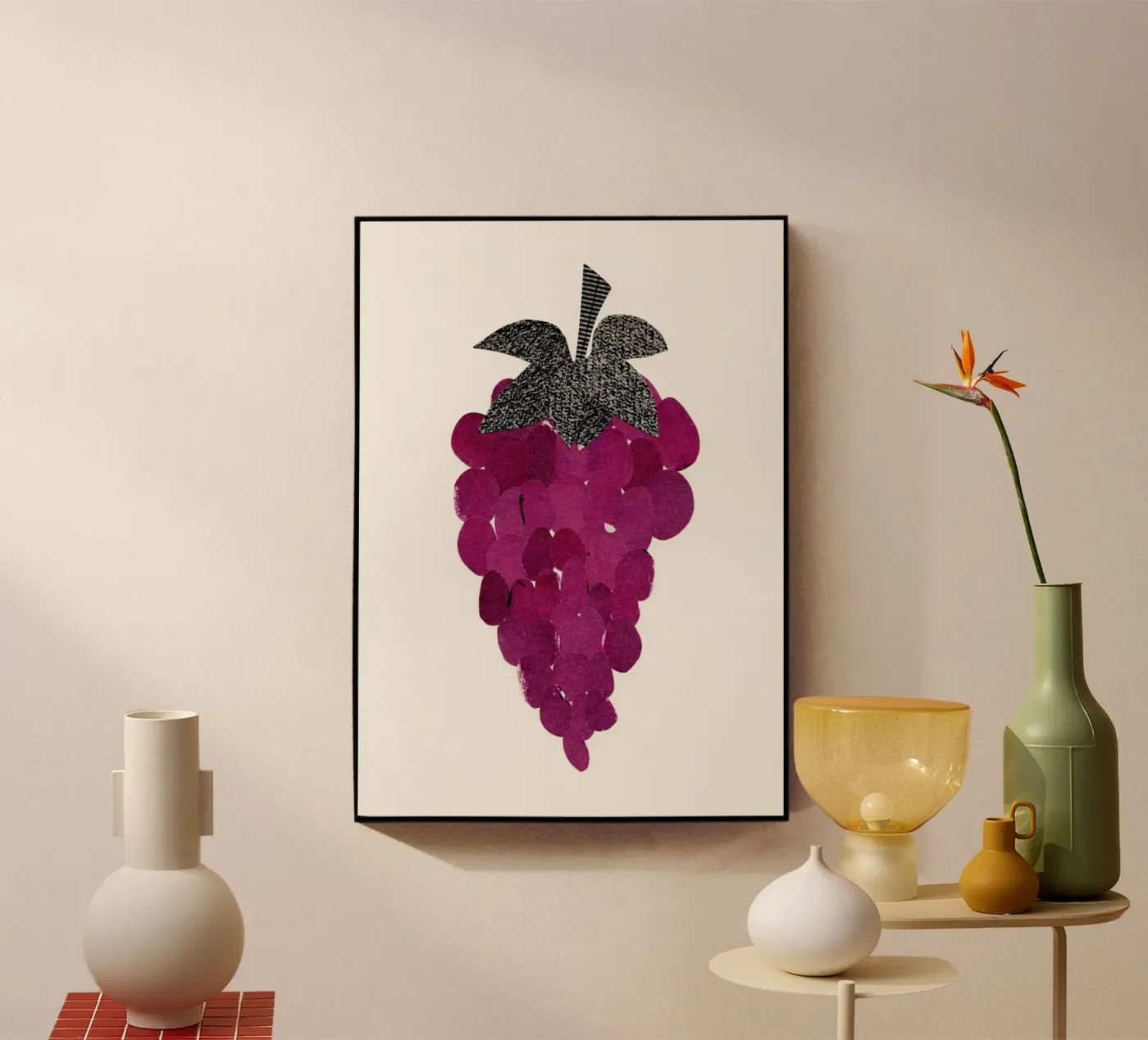 Grapes Acryl-Glas von Cassia Beck Collage