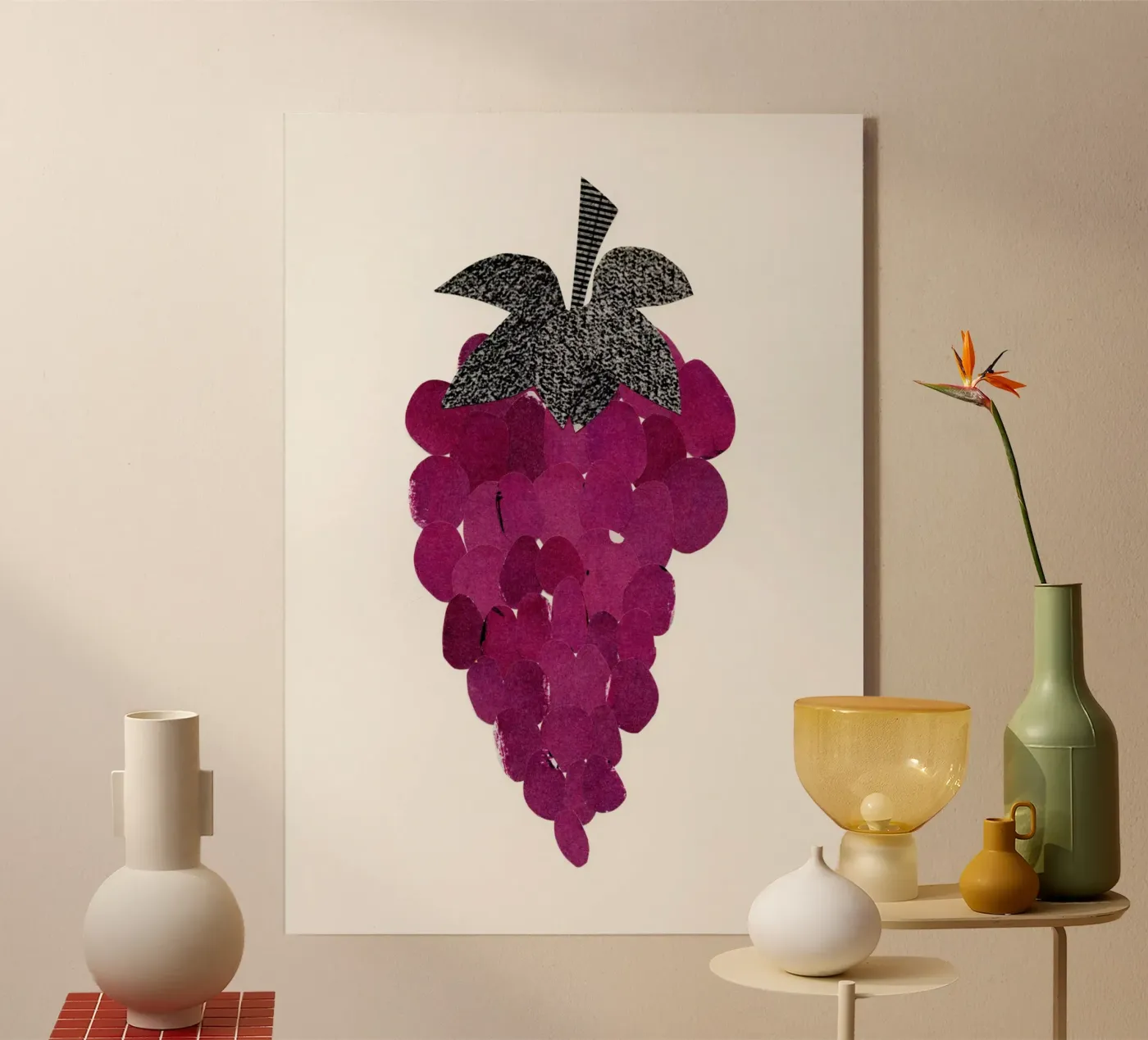 Grapes Acryl-Glas von Cassia Beck Collage